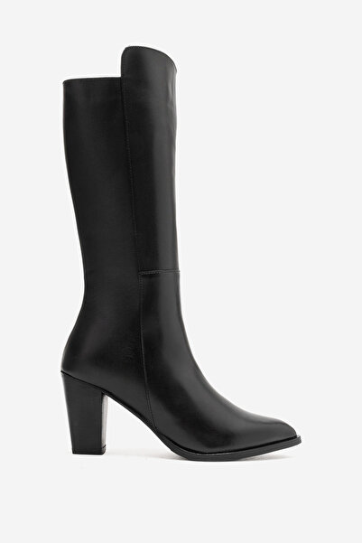 Dericlub Women's High Heeled Pointed Toe Zippered Boots Real Leather Dorian B...