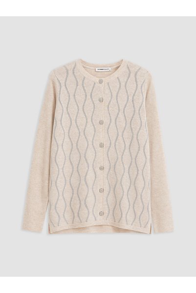 LC Waikiki Two Mt Shop Quality Lcw Grace Beige Knitwear Patterned Short Women...