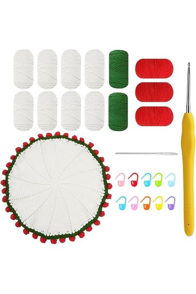 Yelajoy DIY Flower Blanket Crochet Kit, Flower Bouquet-Ross Blanket, Complete...