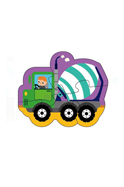 Kids Puzzle pentru bebeluși – Vehicule de construcții, 16 piese, 12 luni+ - I...