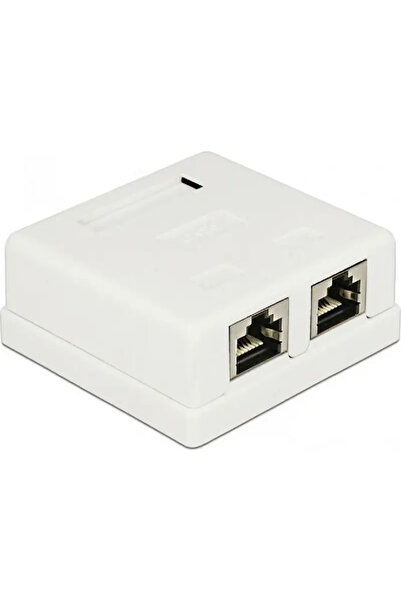 POWERTECH Διπλή Εξωτερική Υποδοχή Δικτύου RJ45 Cat6 σε Λευκό Χρώμα CAB-N130