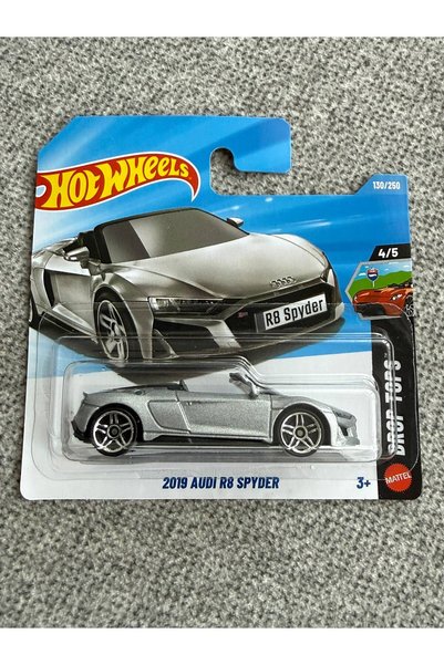 HOT WHEELS 2019 Audi R8 Spyder Gri - HW Super Spor Üstü Açık Model Araba