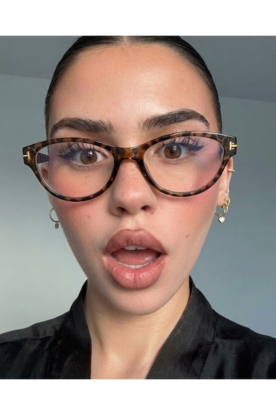 funeyes Karlo Leopard Retro Unisex Black Oval Cat Model Women Men Blue Light Protection Glasses Trend Color