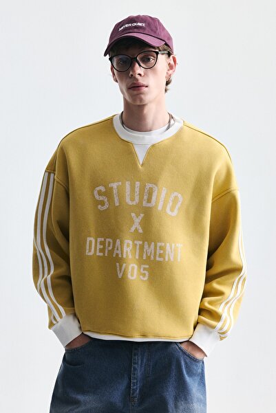VAMOSCLO Kontrast Yaka Oversize Sweatshirt