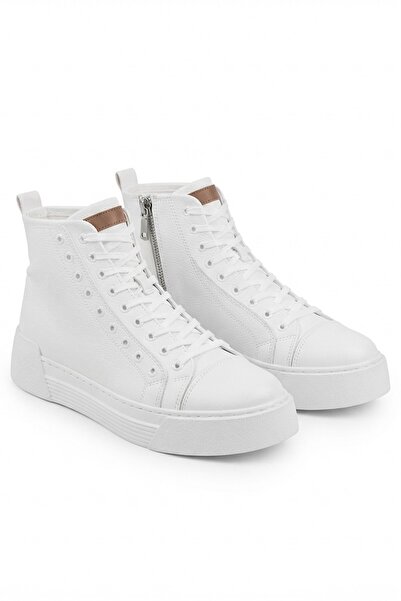 Zerenyus Zrc167 Premium Winter Zippered Men's Boots White