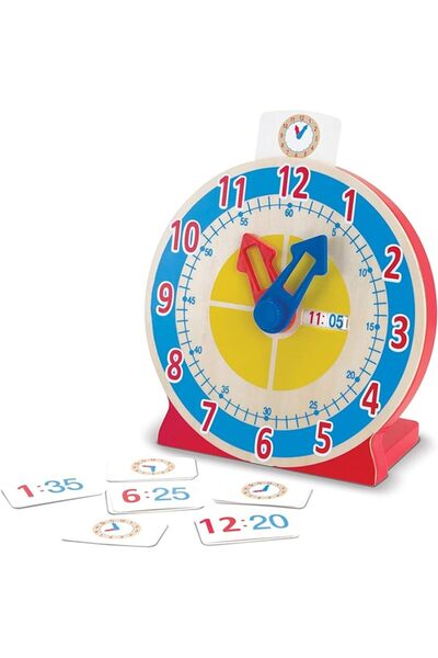 Melissa & Doug Melissa & Doug Wooden Turn & Tell Clock - Educational Toy with...