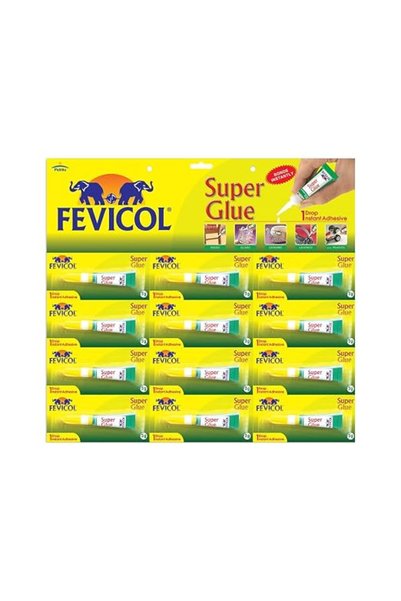 Pidilite Fevicol Super Glue 3 g x 12 (Pack of 12) | Multi-Surface Instant Adh...