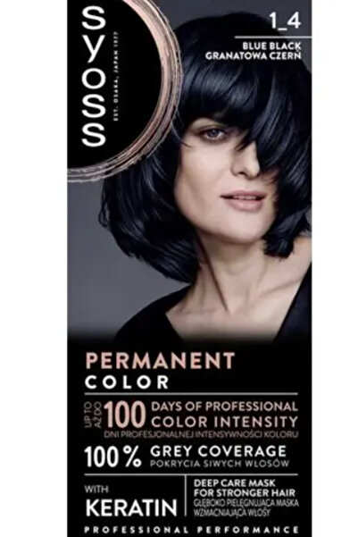 Syoss Vopsea de par color 1-4 negru albastrui