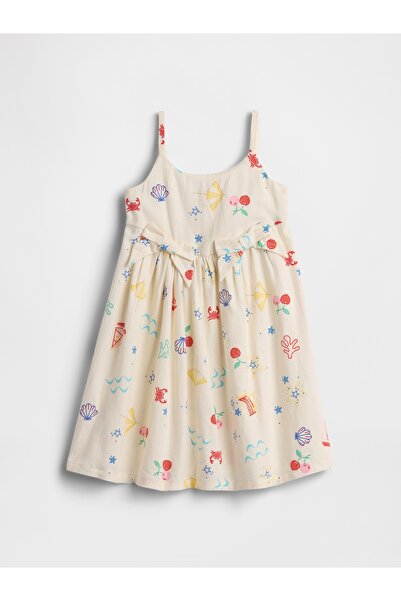 GAP Kız Bebek Krem BabyGap Fiyonk Elbise
