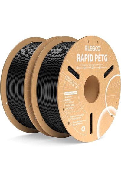 ELEGOO خيط طابعة ثلاثية الأبعاد سريع الطباعة من نوع PETG، قطر 1.75 مم، لون رم...