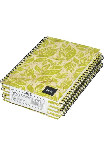 Fishbender 5-Piece Light Spiral Hard Cover Notebook, Single Ruled (100 Sheet)...