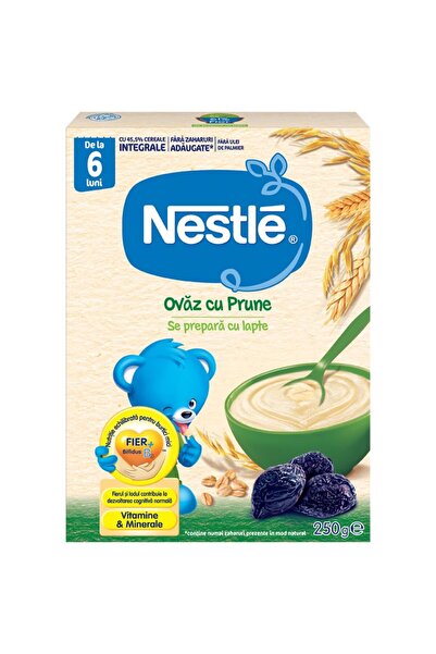 Nestle Cereale Ovaz cu prune, 250g, de la 6 luni