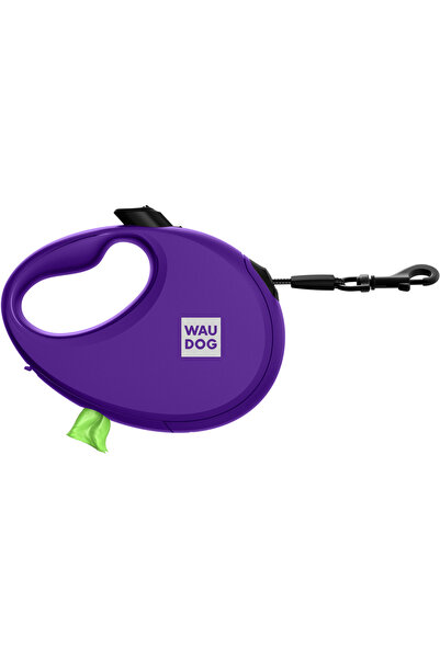 WAUDOG Lesă retractabilă pentru câini R-leash cu suport pentru pungi, reflect...