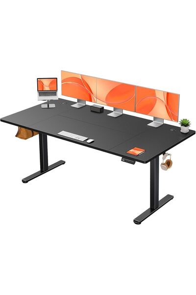 ErGear Birou electric reglabil pe înălțime, 160 x 80 cm, înălțime 72–118 cm, ...