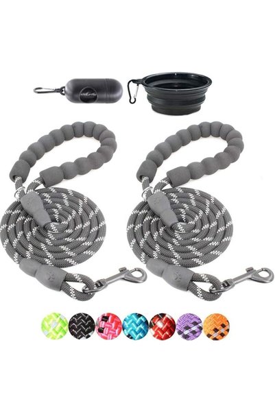 Baapet 5 FT Strong Dog Leash with Comfortable Padded Handle and Highly Reflec...