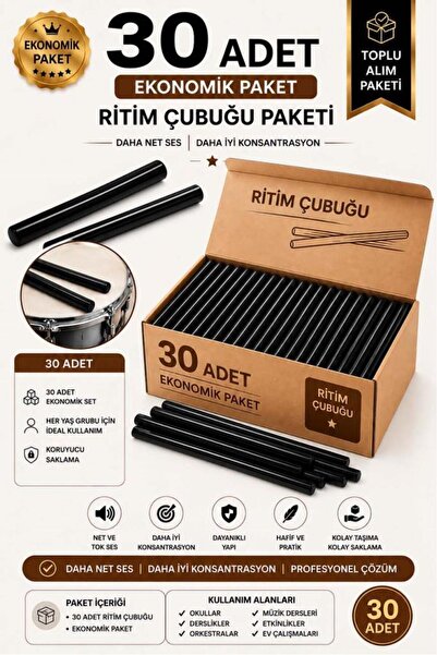 Midex Örf-BT-25BK-15X Crni ritam štapovi Örf set instrumenata 25 cm karbonski...