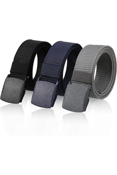GENERAL Utensilsto Pack of 3 Men's Fabric Belts, Work Belt, Men's Nylon Adjus...