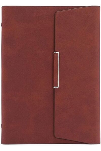 AZONEE A5 3-Folds Loose-Leaf Notebook Business Office Diary 235 * 175mm (Brown)