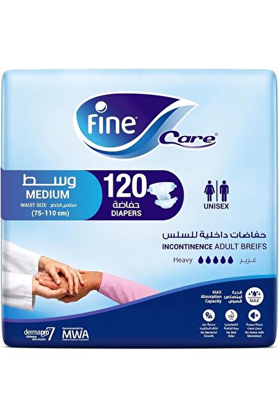 Fine Care حفاضات للكبار للجنسين، مقاس متوسط، مقاس الخصر 75-110 سم (30-43 بوصة...