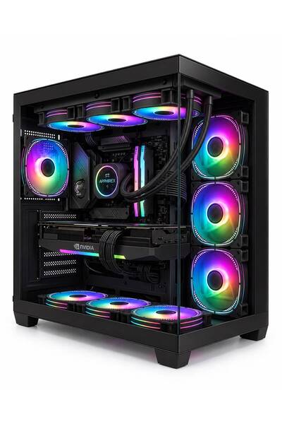 Apphirex Pro Black 7X Argb Fanlı Kumandalı USB 3.0 Type-C Gaming Bilgisayar K...