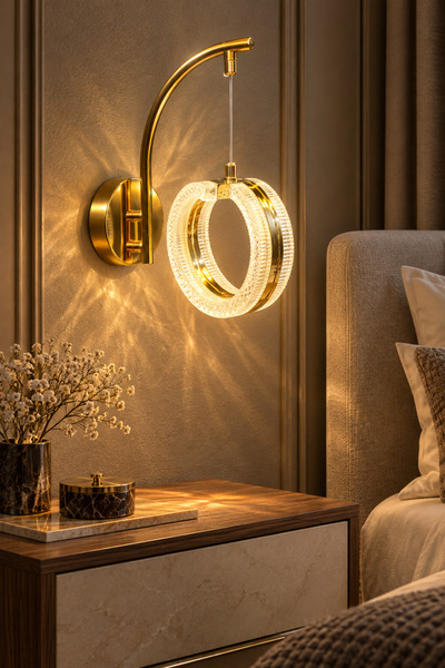 Modavize Queen Modern Tasarım Gold Renk Gün Işığı - Ledli Banyo - Mutfak - Sa...