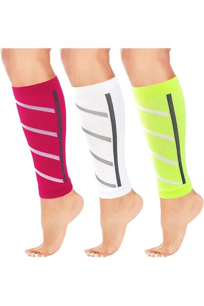 SYOSI 3 Pairs Calf Compression Sleeves for Men and Women, Running Athletic Su...