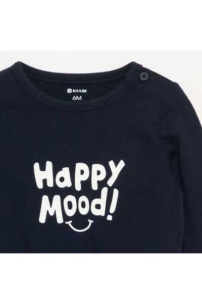 KIABI Printed Long-Sleeved T-Shirt Blue