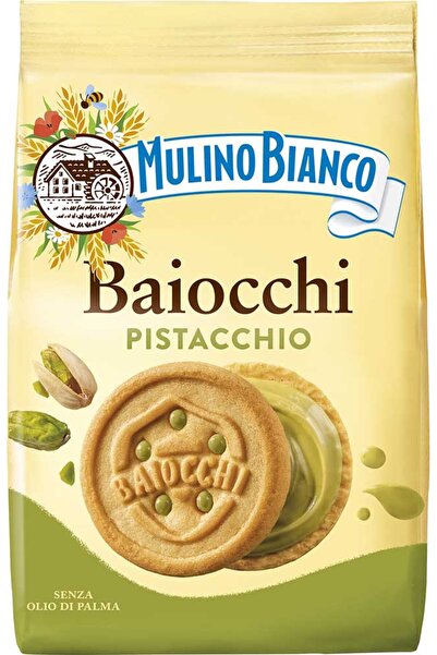 Mulino Bia Mulino Bianco Baiocchi Biscuiti Pistacchio cu crema de fistic 240g