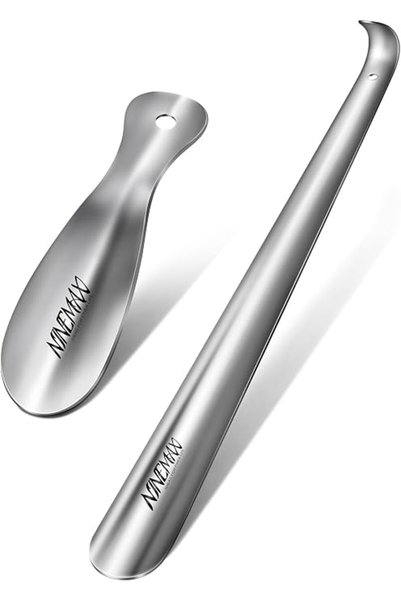 GENERAL NINEMAX Metal Shoe Horn, 42 CM Long Shoehorn 19 CM Short Shoe Spoon, ...