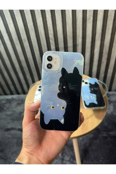 OLEA AKSESUAR iPhone 11 Compatible (Internally Printed) Shiny Patterned Soft Transparent Stylish Phone Case