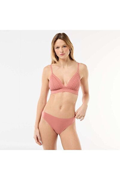 KIABI Microfiber And Lace Briefs Pink