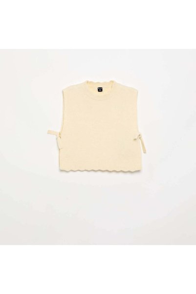 KIABI Sleeveless Jumper Ecru