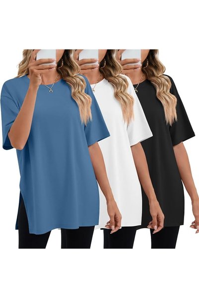 GENERAL قمصان رياضية نسائية فضفاضة من Huukeay Pack، قمصان قطنية بأكمام قصيرة ...