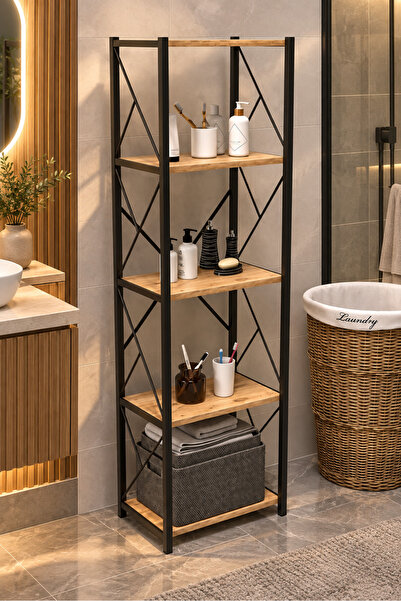 Morpanya Velixce Banyo Düzenleyici Banyo Dolabı Çok Amaçlı Dolap 5 Katlı Meta...