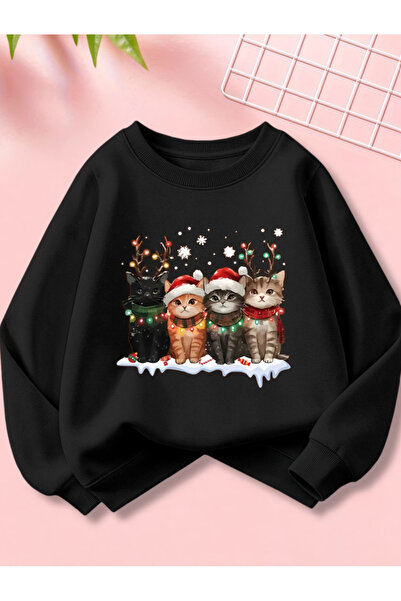 one button Unisex ženska/muška novogodišnja božićna majica sa motivom mačke, ...