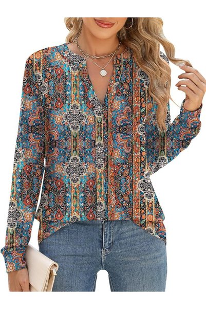 GENERAL Micoson Womens Tops Dressy Casual Long Sleeve Business Knit T Shirts ...
