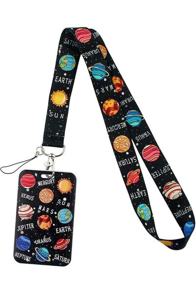 Khazna Colorful Printed Lanyard, with Card Holder, Personalised Neck Lanyard ...