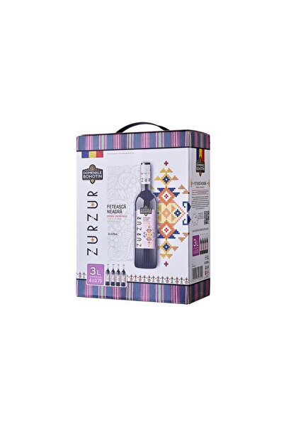 Domeniile Bohotin Vin rosu demisec Zurzur Feteasca Neagra 3L