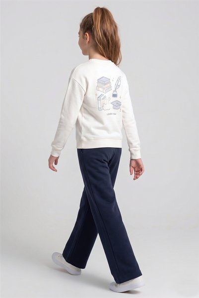 DMB BOYS & GIRLS Dmb Girl's Steel Knitted Pants 7-15 Years Old Navy Blue
