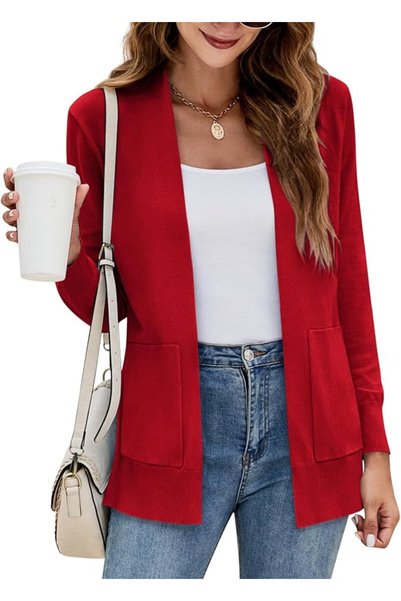 GENERAL Yousify Womens Cardigan Sweater Long Sleeve Open Front Knit Cardigan ...