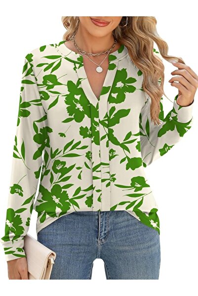 GENERAL Micoson Womens Tops Dressy Casual Long Sleeve Business Knit T Shirts ...