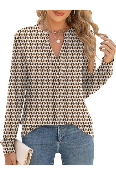 GENERAL Micoson Womens Tops Dressy Casual Long Sleeve Business Knit T Shirts ...