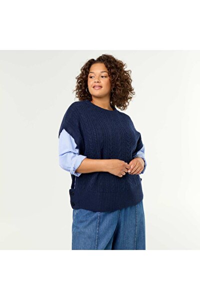 KIABI 2-In-1 Shirt Sweater Blue