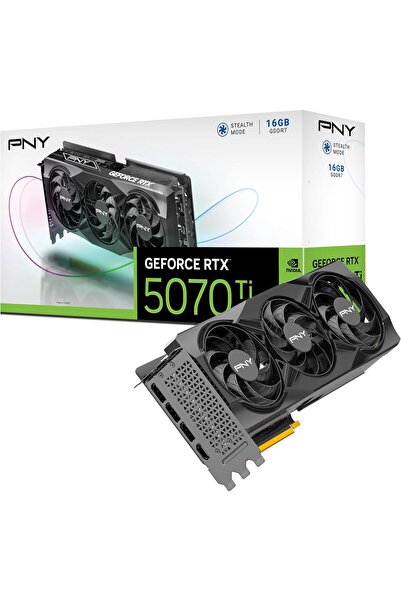 PNY RTX™ 5070 Ti Graphics Card with 16GB Memory, Three Fans, and DLSS4 Techno...