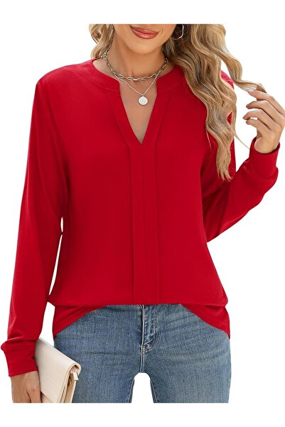 GENERAL Micoson Womens Tops Dressy Casual Long Sleeve Business Knit T Shirts ...