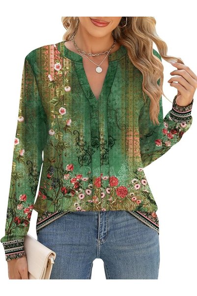 GENERAL Micoson Womens Tops Dressy Casual Long Sleeve Business Knit T Shirts ...
