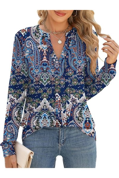 GENERAL Micoson Womens Tops Dressy Casual Long Sleeve Business Knit T Shirts ...