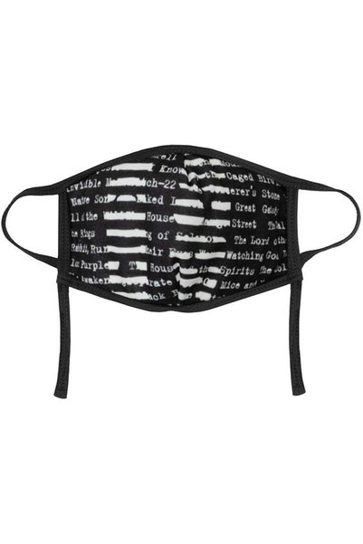 Out Of Print Banned Books Face Mask - Adjustable (Large)
