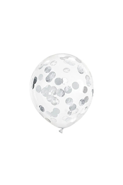 Partydeco Silver Confetti Balloons BK12-1-018-6