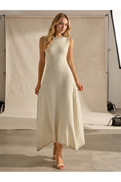 liva triko Women's Knitwear Sleeveless Jacquard Dress